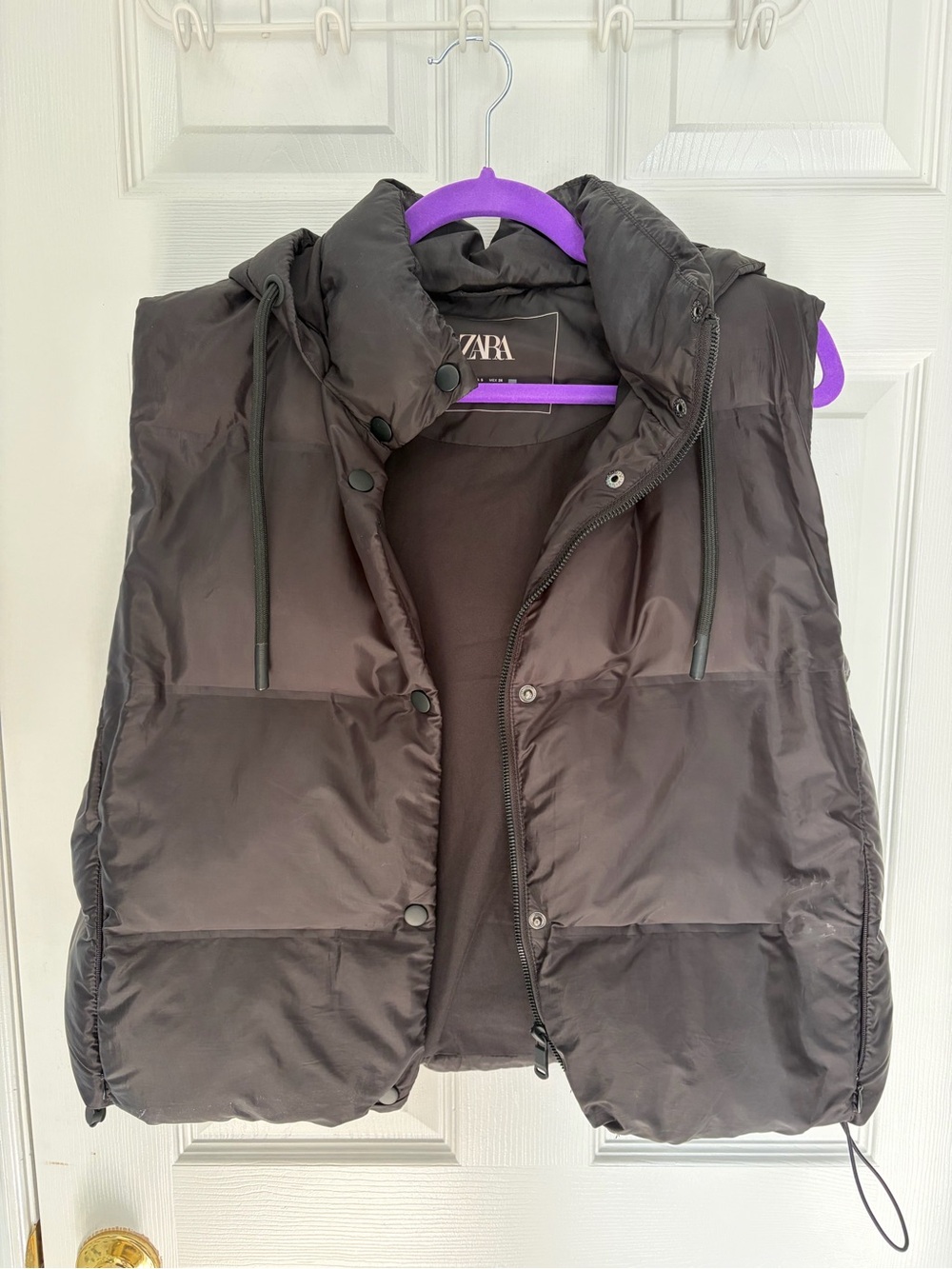 ZARA Cropped Puffer Vest